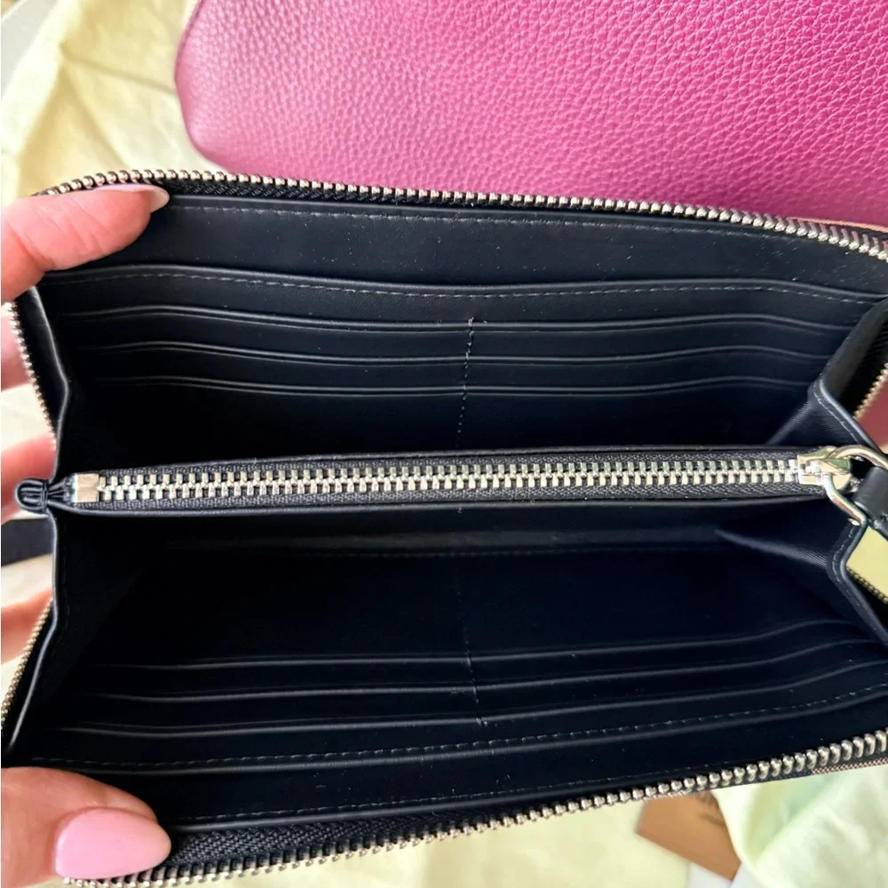 Burberry Crossbody Satchel Leather Bag and Long Zippy Wallet Bundle Authentic - Picture 14 of 16